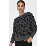 Only Trui Onlsara Ls Jq Glitter O-neck Knt 15332064 Magnet/black/silver Dames