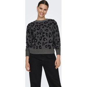 Only Trui Onlsara Ls Jq Glitter O-neck Knt 15332064 Magnet/black/silver Dames