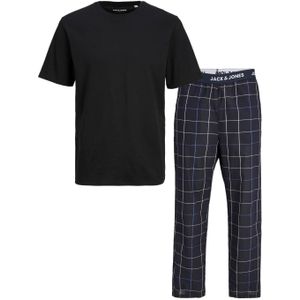 Jack & Jones Heren Pyjamaset JACBASIC Zwart/Donkerblauw - Maat S