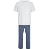 Jack & Jones - JACBASIC - Pyjamaset - Wit/Blauw