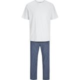 Jack & Jones - JACBASIC - Pyjamaset - Wit/Blauw