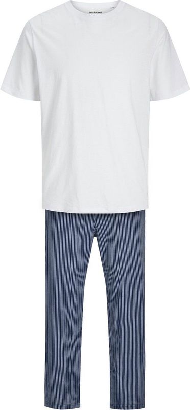 Jack & Jones - JACBASIC - Pyjamaset - Wit/Blauw