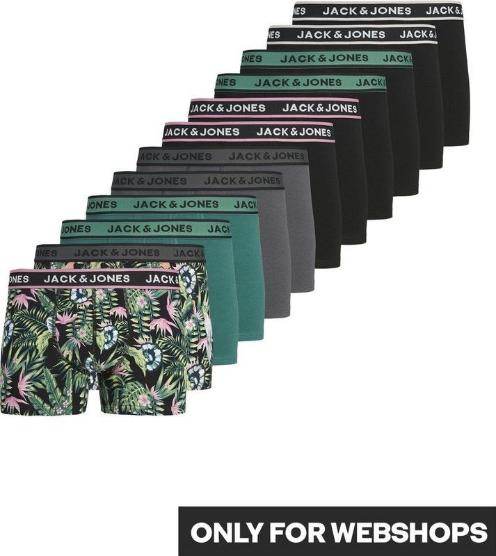 JACK & JONES Boxershorts 'JACDREW'  turquoise / grijs / donkergrijs / lichtroze / zwart / wit gemêleerd
