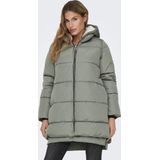 Onlkelly - Puffer Jacket - Lang - Met Capuchon - Winddichte Stormmanchetten - Teddy Voering