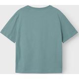 Name It T-shirt Nkmbrody Ss Nreg Top Noos 13236526 Mineral Blue W Jet Stream Print Mannen 4 X 0
