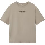 Name It T-shirt Nkmbrody Ss Nreg Top Noos 13236526 Pure Cashmere W. Black Print Mannen Maat - 116
