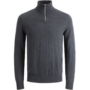 Jack & Jones - Emil Knit Half Zip - Heren Trui - Grijs