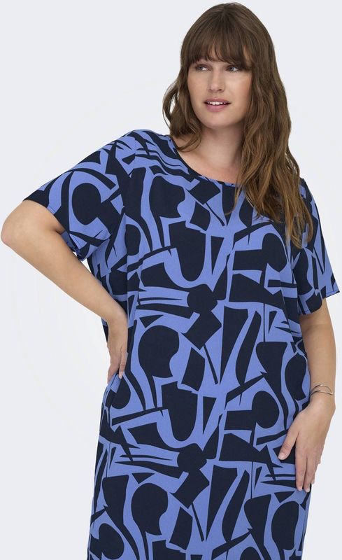 ONLY CARMAKOMA - Korte Jurk - Boothals - Loose Fit - Korte Mouwen