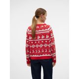 VERO MODA - VMFROSTY ICEBERRY LS - Gebreide Trui - Chinees Rood