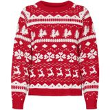 VERO MODA - VMFROSTY ICEBERRY LS - Gebreide Trui - Chinees Rood