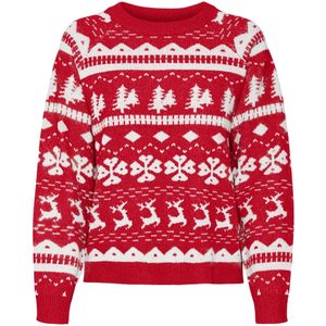 VERO MODA - VMFROSTY ICEBERRY LS - Gebreide Trui - Chinees Rood