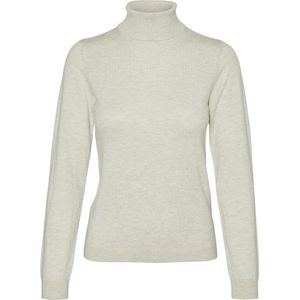 Vero Moda Trui Vmiris Ls Rollneck Pullover Ga Noos 10320450 Birch/w Melange Dames