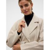 Jas - Revers - Lange Mouwen - Riemsluiting - Zakken - Kort - 50% Polyester, 50% Gerecycled Polyester