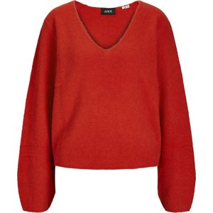 JJXX Trui Jxevi V-neck Knit Sn 12261549 Fiery Red Dames