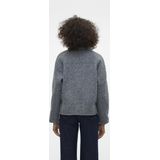 Jas - V-hals - Lange Mouwen - Knoopsluiting - Zakken - Kort - 100% Polyester