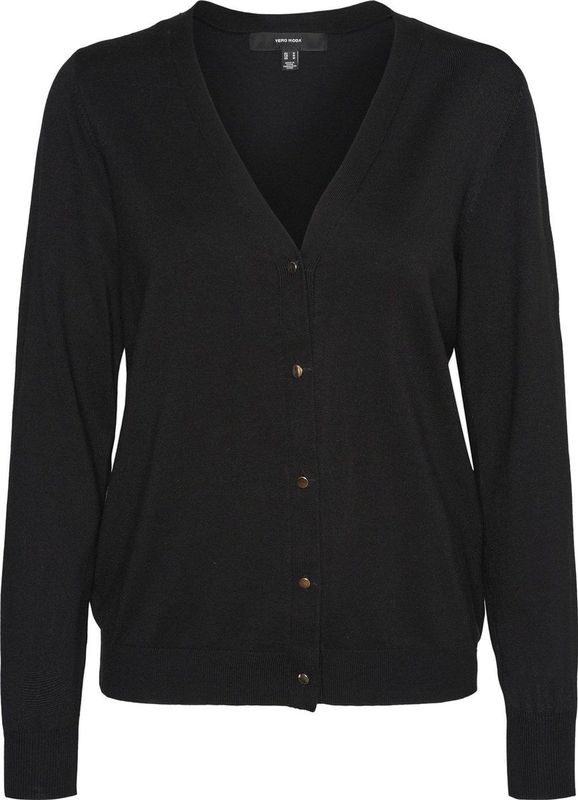 Vest - V-Hals - Lange Mouwen - Loose Fit - Knoopsluiting