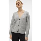 Vero Moda - Boom - Cardigan - Grijs - Gebreid - Losse Pasvorm