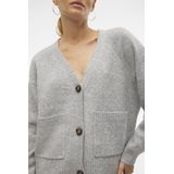 Vero Moda - Boom - Cardigan - Grijs - Gebreid - Losse Pasvorm