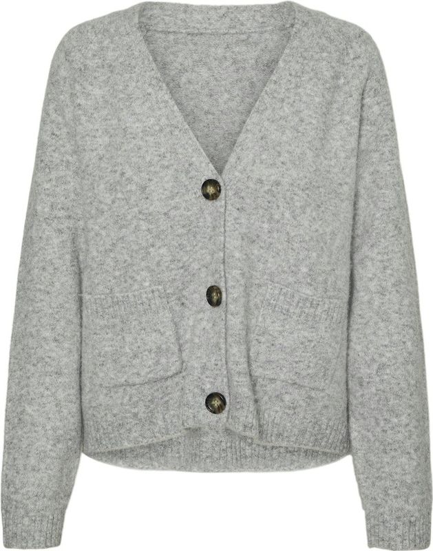 Vero Moda - Boom - Cardigan - Grijs - Gebreid - Losse Pasvorm