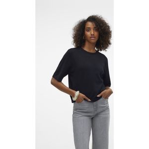 Gebreide Pullover - O-hals - 2/4 Mouwen - Oversized Fit