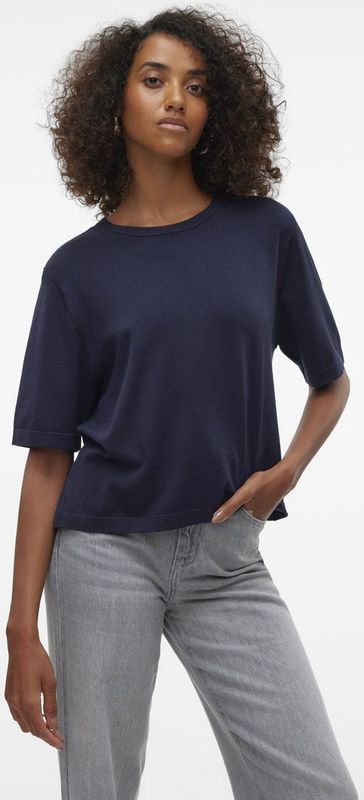 Vmsilje - Gebreide Pullover - O-hals - 2/4 Mouwen - Oversized Fit