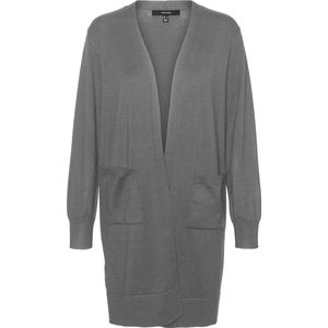 Vero Moda Vest Vmsilje Ls Open Cardigan Ga Noos 10320462 Medium Grey Melange Dames