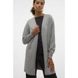 Gebreid Vest - V-hals - Lange Mouwen - Steekzakken - Losse Pasvorm - Groen - 77% LENZING™ ECOVERO™ Viscose