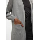 Gebreid Vest - V-hals - Lange Mouwen - Steekzakken - Losse Pasvorm - Groen - 77% LENZING™ ECOVERO™ Viscose