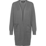 Gebreid Vest - V-hals - Lange Mouwen - Steekzakken - Losse Pasvorm - Groen - 77% LENZING™ ECOVERO™ Viscose