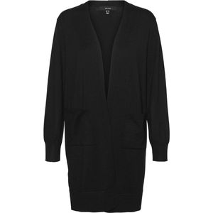 Vero Moda Cardigan Damen Cardigan lange Strickjacke loose fit VMSILJE LS OPEN CARDIGAN GA NOOS