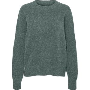 Grofgebreide Trui - Groen - 53% Gerecycled Polyester - Ronde Hals - Lange Mouwen
