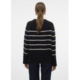 Vero Moda Trui Vmflawless Ls O-neck Pullover Ga No 10320487 Black/w. Birch Dames