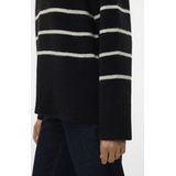 Vero Moda Trui Vmflawless Ls O-neck Pullover Ga No 10320487 Black/w. Birch Dames