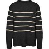 Vero Moda Trui Vmflawless Ls O-neck Pullover Ga No 10320487 Black/w. Birch Dames