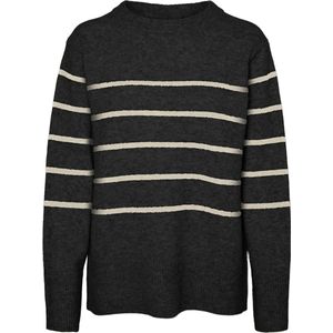 Vero Moda Trui Vmflawless Ls O-neck Pullover Ga No 10320487 Black/w. Birch Dames