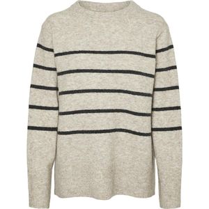 Gebreide Pullover - Grijs - 50% Gerecycled Polyester, 36% Acryl, 10% Wol