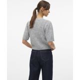 Vero Moda - Vmnovah Ss O-neck Puff Pullover - Grijs - Knitwear