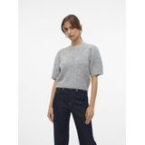 Vero Moda - Vmnovah Ss O-neck Puff Pullover - Grijs - Knitwear