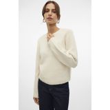 Vero Moda Trui Vmnovah Ls O-neck Pullover Ga Noos 10320495 Birch Dames