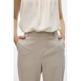 Vero Moda Broek Vmmaya Goody Mw Straight Pant Noos 10320534 Silver Mink/melange Dames