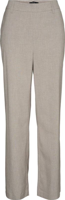 Vero Moda Broek Vmmaya Goody Mw Straight Pant Noos 10320534 Silver Mink/melange Dames