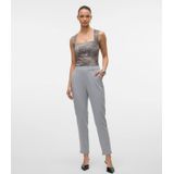 VERO MODA - Capri Broek - Lichtgrijs - Slimfit - Gerecycled Materiaal - 7/8 Lengte