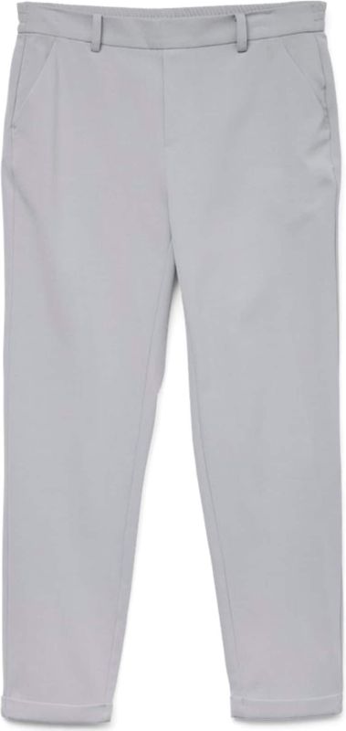 VERO MODA - Capri Broek - Lichtgrijs - Slimfit - Gerecycled Materiaal - 7/8 Lengte