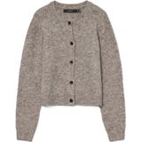 Vero Moda Vest Vmnovah Ls O-neck Button Cardi Ga N 10320496 Brown Lentil/melange Dames