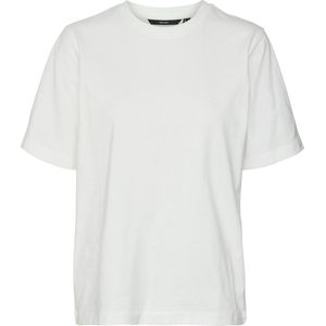 Vero Moda T-shirt Vmdemi Ss O-neck Top Jrs Noos 10308819 Snow White Dames