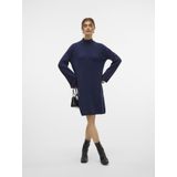 VERO MODA - Vmgold Highneck Pinstripe Short Dress - Navy Blazer - Jurk
