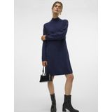 VERO MODA - Vmgold Highneck Pinstripe Short Dress - Navy Blazer - Jurk