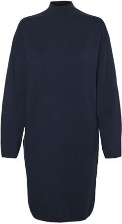 VERO MODA - Vmgold Highneck Pinstripe Short Dress - Navy Blazer - Jurk