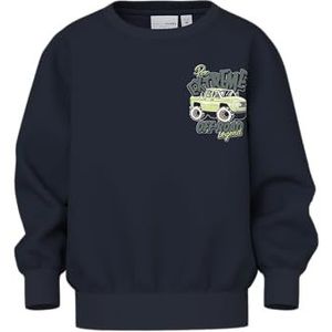 NAME IT Nmmvildar Ls Nreg Sweatshirt Bru trainingspak voor jongens (1 stuk), Donkere saffier/print: extreem