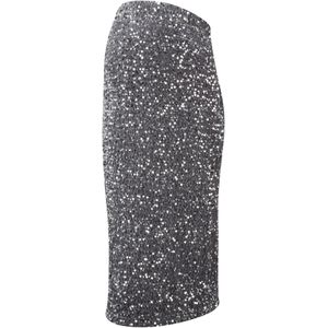 Midi-rok - Enkel Lengte - High Waist - Viscose Voering - Glitterdetail